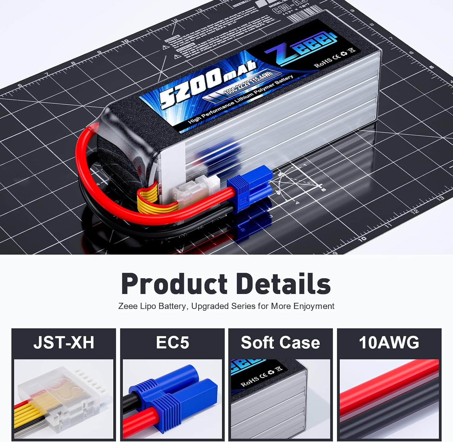 Zeee 6S 5200mAh 리포 배터리, 22.2V  - 6S Lipo Battery 22.2V 5000Mah 리뷰 및 가격